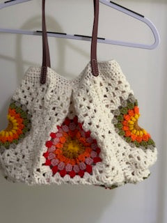 Large Granny Square Handbag — Handmade Crochet