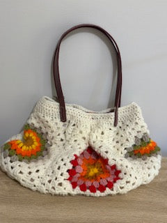 Large Granny Square Handbag — Handmade Crochet