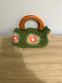 Granny Square Handbag — 100% Cotton Crochet