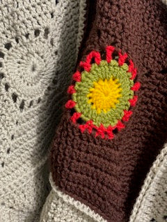Boho Granny Square Cardigan — Made to Order in various colours of your choice