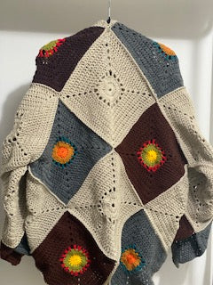 Boho Granny Square Cardigan — Made to Order in various colours of your choice