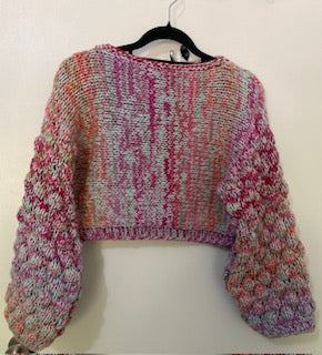 Knitted Bubble Stitch Shrug