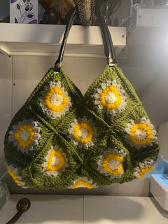 Granny Square Sunburst Tote Bag