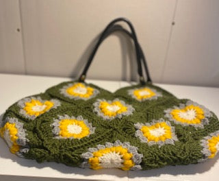 Granny Square Sunburst Tote Bag